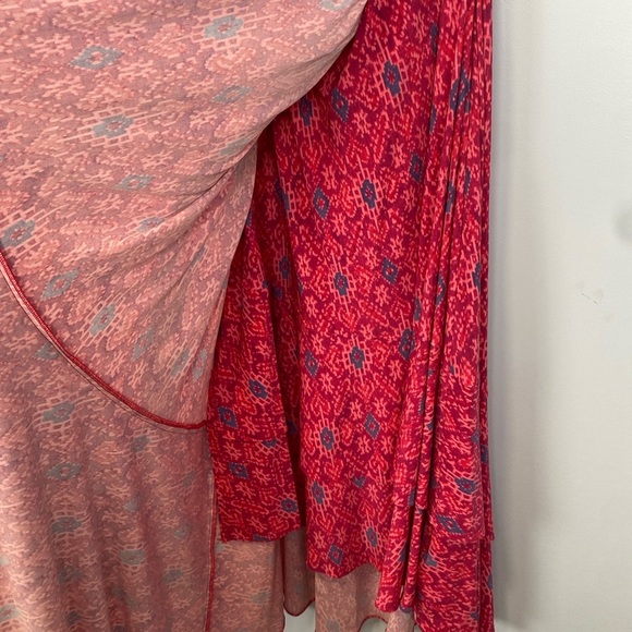 Ralph Lauren Pink Fuchsia Geo-Print Jersey One-Shoulder Dress Womens Sz 20W - Picture 9 of 13